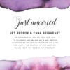 "Just Married" Cards, Elopement Announcements, Purple Watercolor Elopement Announcement Cards elopement162