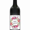 "Floral Invitation" Wine Bottle Label Stickers