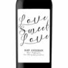 "Love Sweet Love" Wine Bottle Label Stickers Pregnancy Announcement, Baby Announcement Wine bwinelabel16