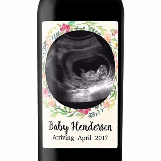 "Baby Arriving" Wine Bottle Label Stickers