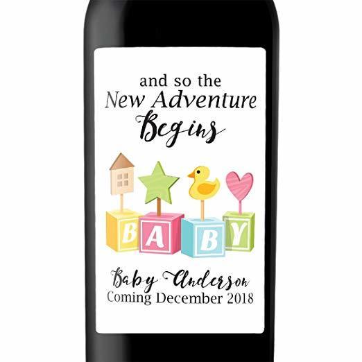 "Baby Toys" Wine Bottle Label Stickers