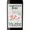 "Brand New Love" Wine Bottle Label Stickers Pregnancy Announcement, Baby Announcement Wine  -   bwinelabel55