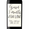 "Grown Nine Months" Wine Bottle Label Stickers Pregnancy Announcement, Baby Announcement Wine bwinelabel20