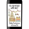 "Decorate with Me" Wine Bottle Label Stickers Pregnancy Announcement, Baby Announcement Wine  -   bwinelabel54