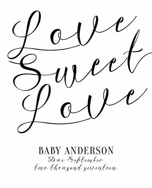 "Love Sweet Love" Wine Bottle Label Stickers Pregnancy Announcement, Baby Announcement Wine bwinelabel16