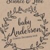 "Made with Science and Love" Wine Bottle Label Stickers