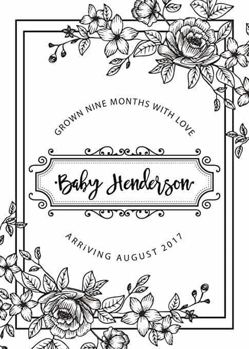 "Nine Months with Love" Wine Bottle Label Stickers Pregnancy Announcement, Baby Announcement Wine bwinelabel15