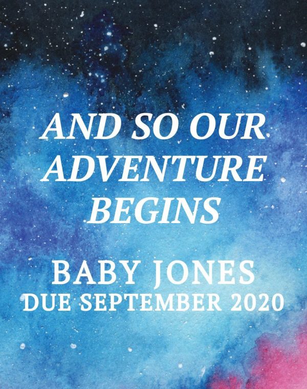 Pregnancy Announcement Wine Label Stickers, "and so THE ADVENTURE BEGINS", Practical Baby Celebration Custom Label, Miracle bwinelabel143