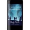 Baby Announcement Wine Label Stickers, "The Adventure Begins", Baby Celebration Custom Bottle Label, Superb Fantasy Sky Theme bwinelabel131