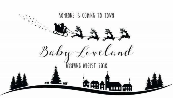 Baby Loveland Personalized Mini Champagne Bottle Label Stickers for Baby Shower Party
