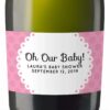 Our Baby! Personalized Mini Champagne Bottle Label Stickers for Baby Shower Party