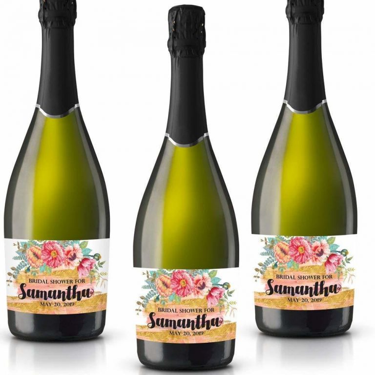 Bridal Shower For Personalized Mini Champagne Bottle Label Stickers for Bridal Shower, Bachelorette and Engagement Party