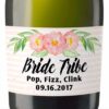 Bride Tribe II Personalized Mini Champagne Bottle Label Stickers for Bridal Shower, Bachelorette and Engagement Party