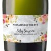 Apple of the Eye Personalized Mini Champagne Bottle Label Stickers for Baby Shower Party
