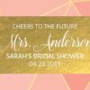 Cheers To Future Personalized Mini Champagne Bottle Label Stickers for Bridal Shower, Bachelorette and Engagement Party