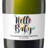 Hello Baby! Personalized Mini Champagne Bottle Label Stickers for Baby Shower Party