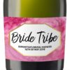 Bride Tribe Personalized Mini Champagne Bottle Label Stickers for Bridal Shower, Bachelorette and Engagement Party