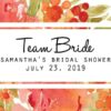 Team Bride Personalized Mini Champagne Bottle Label Stickers for Bridal Shower, Bachelorette and Engagement Party