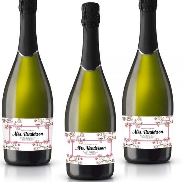 One and Only Personalized Mini Champagne Bottle Label Stickers for Bridal Shower, Bachelorette and Engagement Party