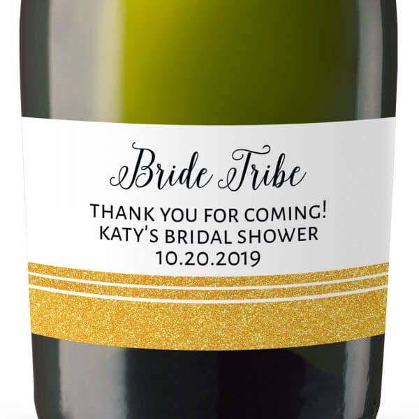 Bride Tribe Mini Champagne Bottle Labels for Bridal Shower, Bridal Shower Mini Champagne Bottle Labels, Custom Champagne Label MN#123