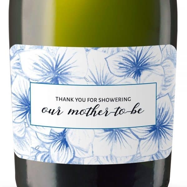 Mother-to-be Mini Champagne Bottle Label Stickers for Baby Shower Party Favors, Set of 20, Thank You Favors mn146