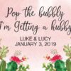 Mini Champagne Bottle Label Sticker "Pop the Bubbly" by LoveAtEverySight