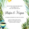 Summer Elopement Announcement Postcards, Wedding Celebration Postcards, Printed and Printable Elopement Announcement Postcards Tropical elopement276