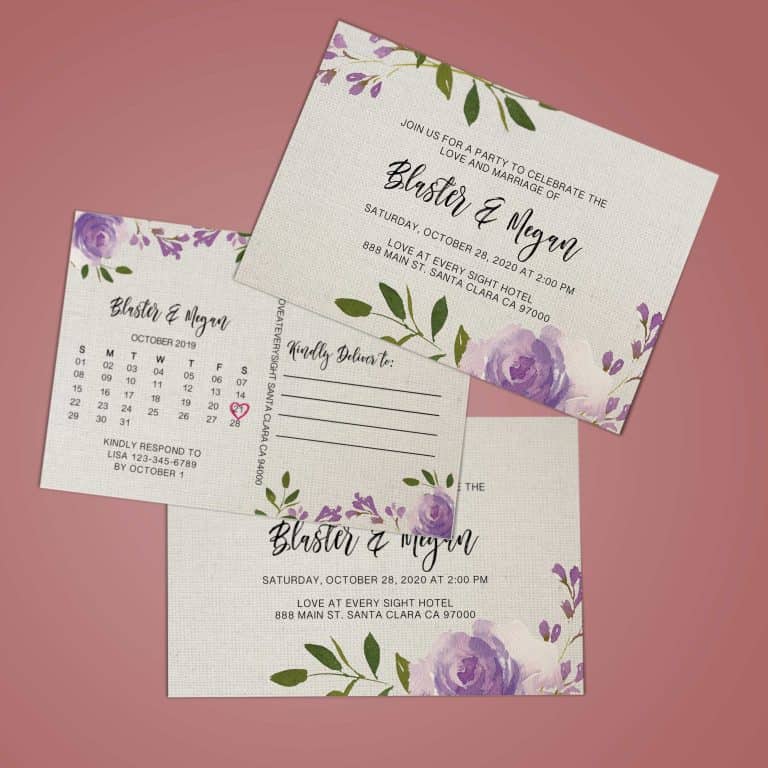 Wedding Reception Invitation Postcards by LoveAtEverySight