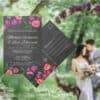 Chalkboard Wedding Reception Invitation Postcards, Reception Wedding Party Invitation Cards, Wedding Announcement Celebration elopement312