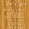 Rustic Wedding Reception Cards for Casual Party, Dinner and BBQ elopement110