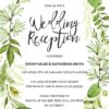 Elegant Elopement Reception Invitation Cards for Casual Party, BBQ Party Elopement Wedding Reception Invitation Cards elopement119