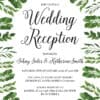 Modern, Simple Wedding Reception Invitation Cards for Casual Party, BBQ Party Cards elopement120
