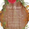 Rustic Just Married Casual BBQ Wedding Reception Party Invitation Cards elopement130