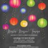 Chalkboard Wedding Reception Invitation Cards, Lanterns and String Lights Elopement Casual, BBQ Party elopement169