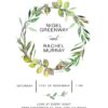 Elopement Reception Invitation Cards, Wedding Reception Invitations, Greenery Simple and Minimalistic Invitation Card elopement212