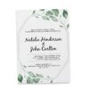 Elopement Reception Party Invitations, Casual Wedding Reception Cards, Printed Printable Wedding Party Card, Fresh Green Leaves elopement250