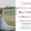 Classy, Floral with Photo, Elopement Reception Party Invitations, Casual Wedding Reception Cards, Printed Printable Wedding Party Card elopement260