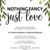 Nothing Fancy Just Love, Elopement Announcement, Casual Wedding Announcement Cards, Printed Printable Wedding Flat Card elopement261