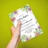 Wedding Reception Cards Printed and Printable, Wedding Announcement Cards, Marriage Announcement Cards - Adorable Floral Design elopement291