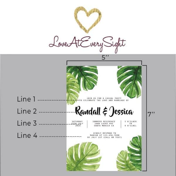 Fresh Wedding Reception Cards, Post Wedding Party Celebration Cards, Excited to Invite You Card, Splendid Nature Leaves elopement301