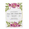 Floral Geometric Frame Spring Wedding Reception Invitations, Casual Elopement Party Cards Flower elopement365