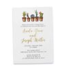 Rustic Cactus Succulent Wedding Elopement Reception Flat Cards  elopement370