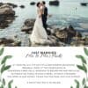 Just Married Elopement Announcement Cards with Leaves, Add Your Own Photo elopement123