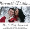 Merriest Christmas Elopement Announcement Cards, Christmas, Holiday Wedding Elopement Card, Announcement Cards elopement216