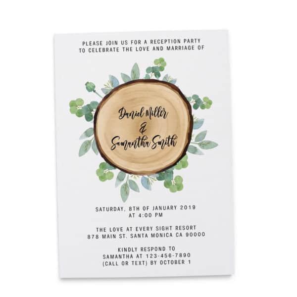 Wooden Reception Party Invitation Cards,"Please Join us", Elopement Wedding Reception Cards,Reception Invitations for Friends and Family elopement292