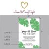 Marriage Announcement Card, Married Couple Announcement Card, Excited to Announce Card, Marvelous Nature Leaves elopement300
