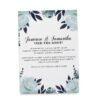 Elopement Announcement Cards "Tied the Knot!", Wedding Announcement Cards, Post- Wedding Announcement Cards, Blue Water-Floral Theme elopement310