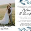 Elopement Reception Invitation Cards with Photo, Custom Wedding Announcement Cards, Beautiful Floral Theme elopement311