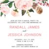 Bespoke Reception Invitation Cards, Pretty Floral Wedding  Party Invitations, Wedding Party Flat Card, Affordable Luxury elopement316