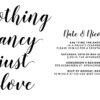 Casual Elopement Wedding Reception Cards, Simple Calligraphic Elopement Reception Party Invitations, Wedding Party Flat Card elopement318